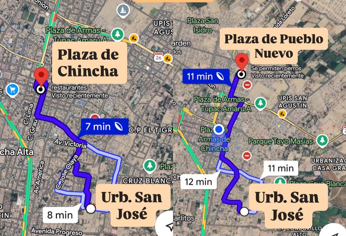 Mapa de ubicación Urbanización San José Chincha